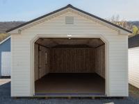 14x36 Peak Style One-Car Garage with Vinyl Siding and Metal Roofing From Pine Creek Structures